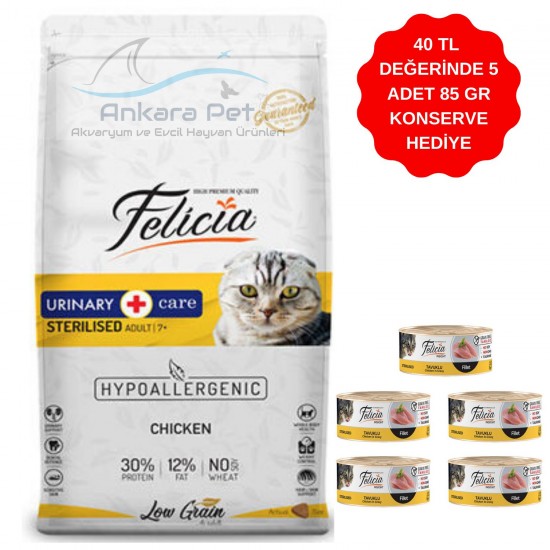 Felicia Az Tahıllı Kısırlaştırılmış Tavuk Etli Kedi Maması 12 Kg