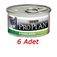 Pro Plan Sterilised Somonlu Konserve Kısır Kedi Maması 85 Gr 6 Adet