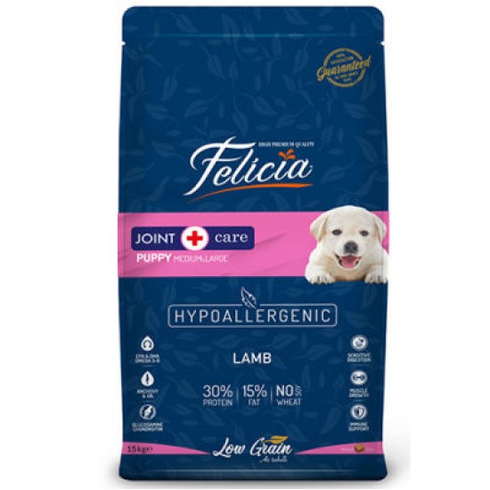 Felicia Large Breed Puppy Kuzulu Düşük Tahıllı Köpek Maması 15 kg Felicia Large Breed Puppy Kuzulu Düşük Tahıllı Köpek Maması 15 kg