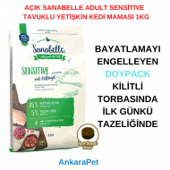 Sanabelle Adult Sensiteve Tavuklu Tahılsız  Kedi Maması 1 Kg AÇIK